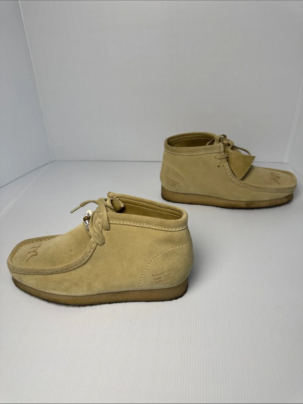 KEINEMUSIK Wallabee Boot x Clarks Originals Rare Men's Beige Suede Chukka US 8